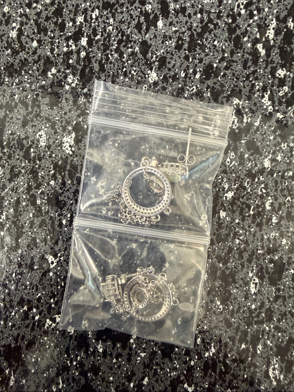 Opal Drop Fringe Earrings - Silver Tone - Picture 2 of 3